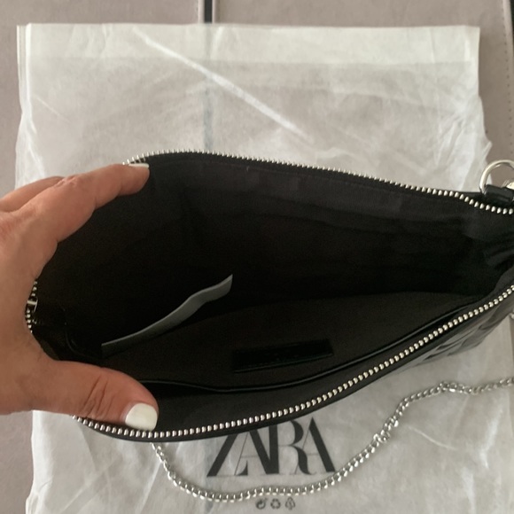 Zara NWT Black Quilted Clutch - Picture 10 of 14